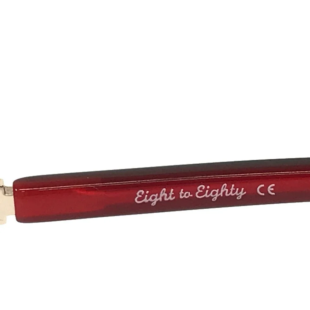 Eight to Eighty Eyeglasses Frames PHYLLIS BURGUNDY Red Gold Wire Rim 54-16-140